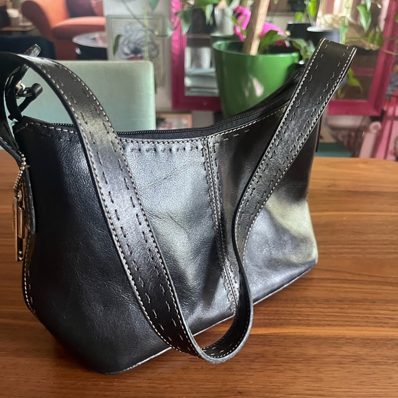 Fossil black preowned hand bag purse shoulder bag - Picture 4 of 9